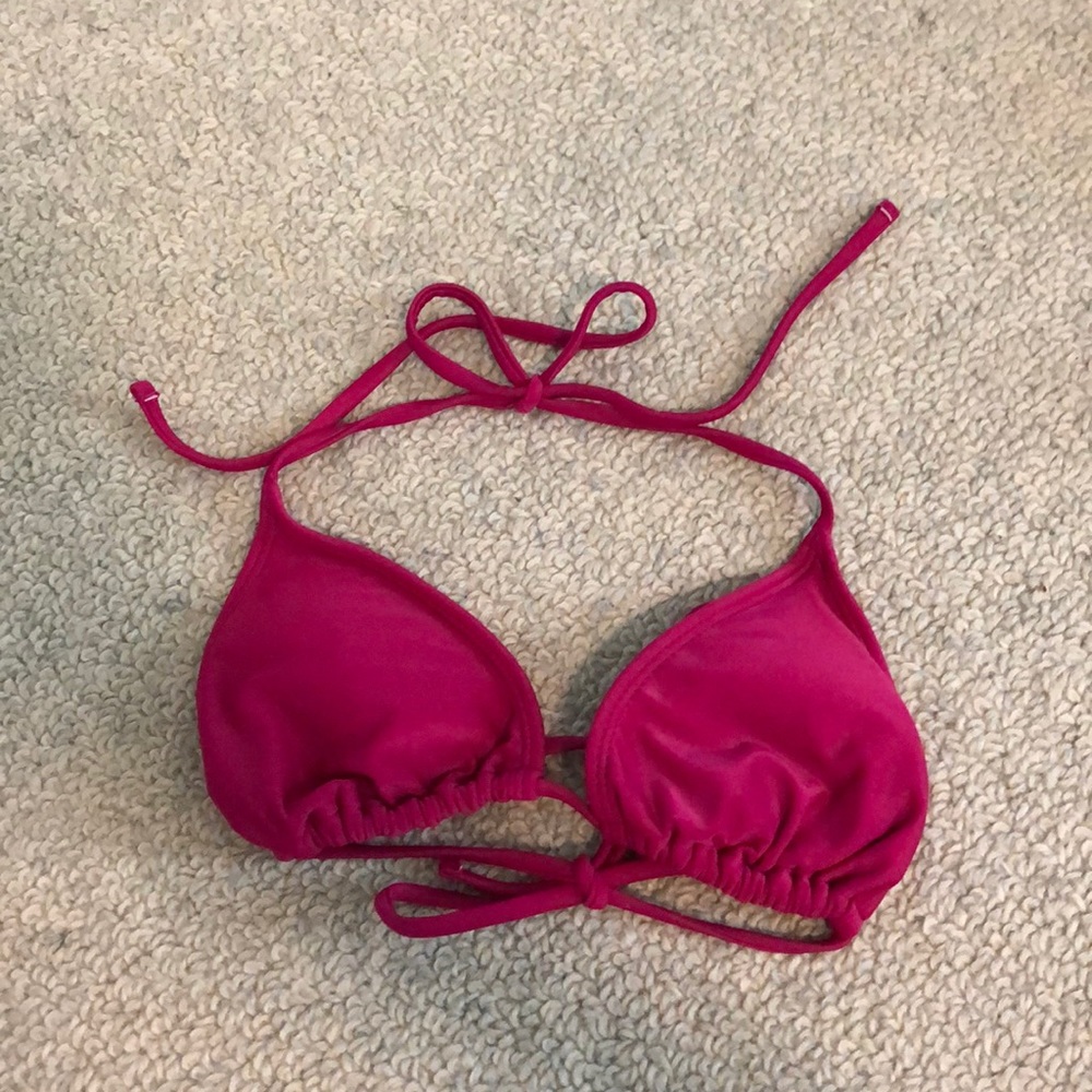 Simple pink size small bikini top
